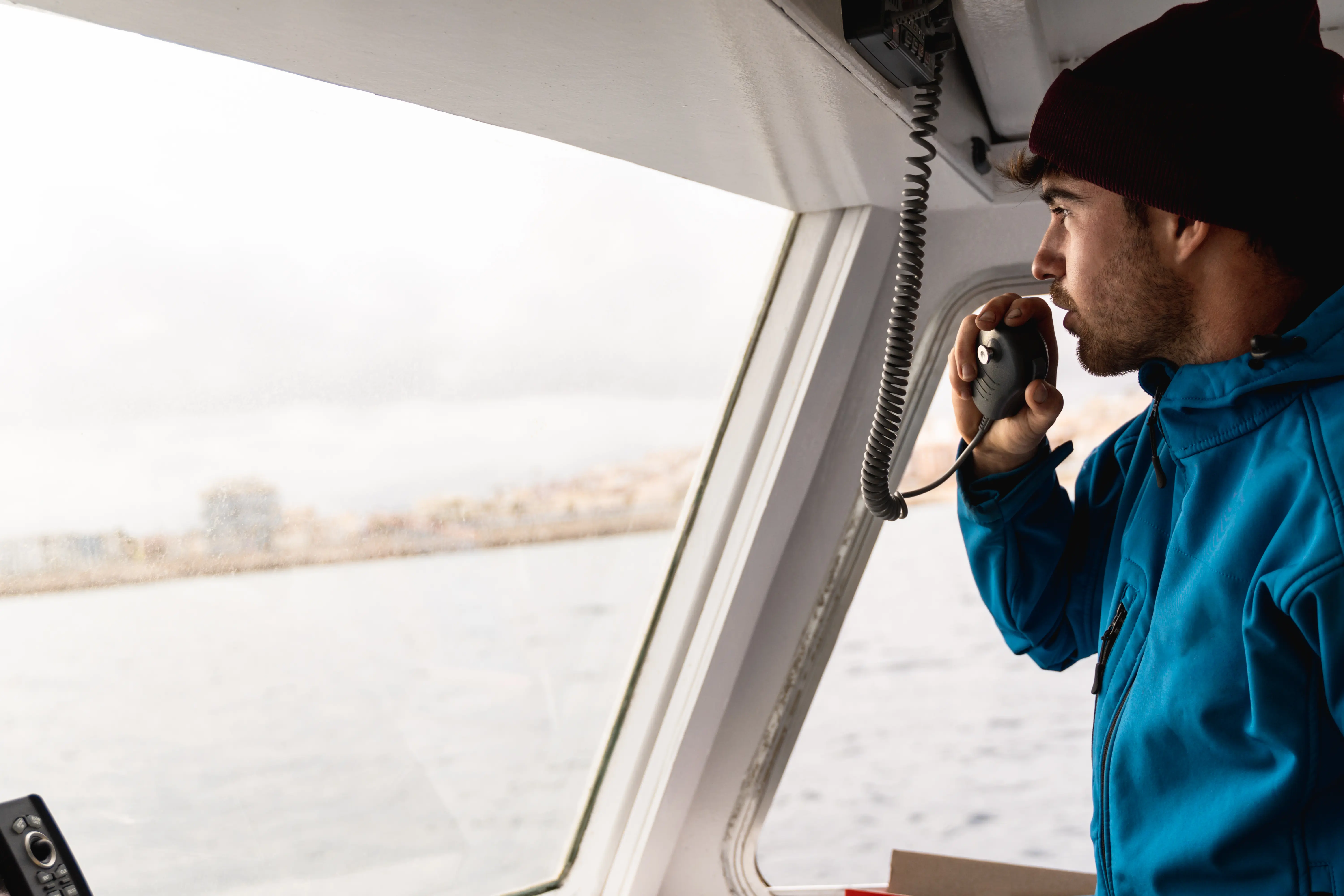 Professional skipper during nautical delivery of yachts and boats