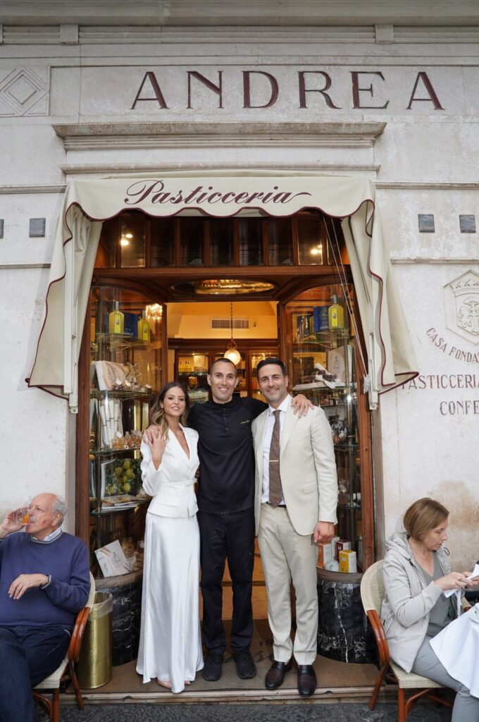 Historic entrance of Pansa Pastry Shop in Amalfi since 1830