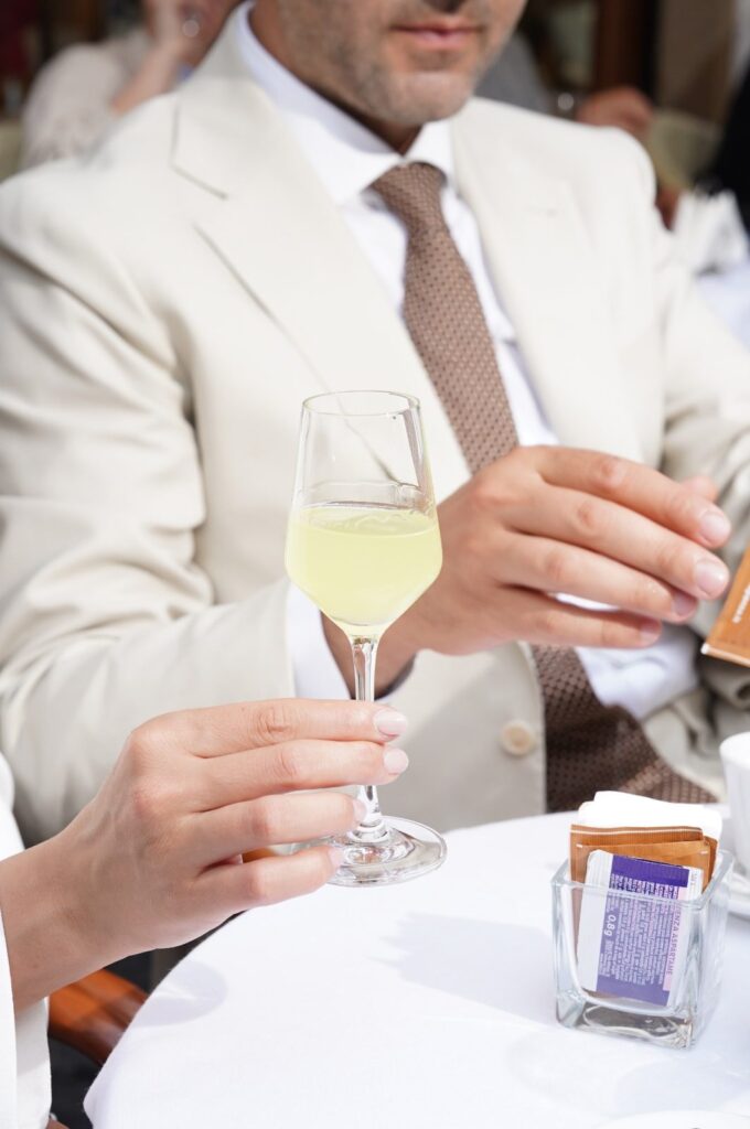 Artisanal limoncello from Pansa Pastry Shop in Amalfi