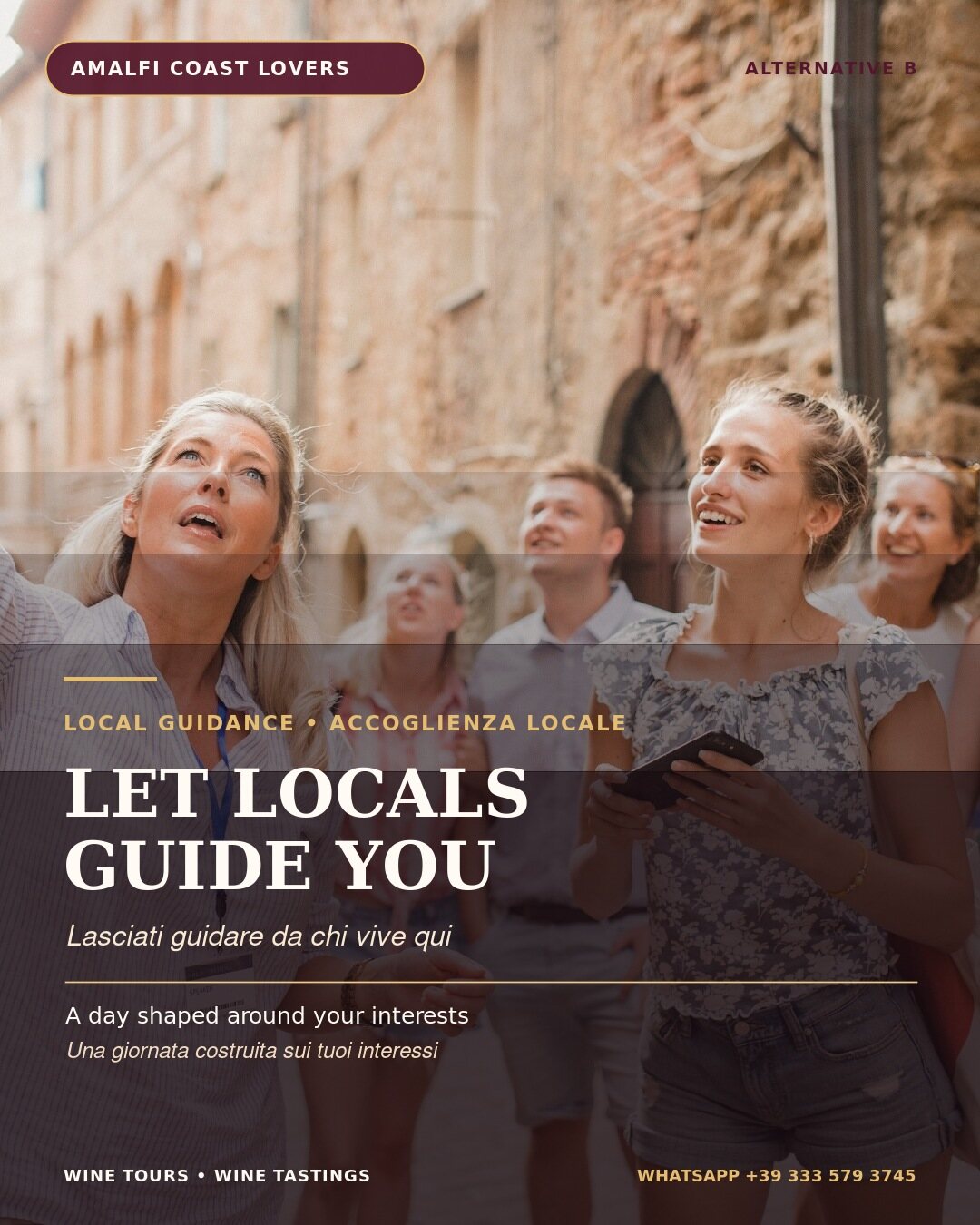 Guida locale durante un wine tour personalizzato in Campania